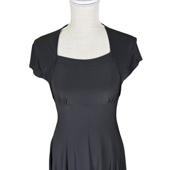 Norma Kamali Fit & Flare Knee Length Dress Women's Med Swing Skirt Stretch Chic - Picture 3 of 7